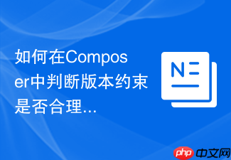 如何在composer中判断版本约束是否合理