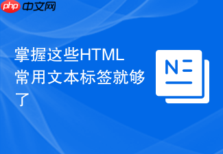 掌握这些html常用文本标签就够了