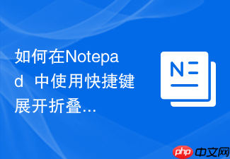 如何在notepad++中使用快捷键展开折叠代码