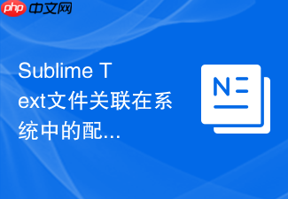 sublime text文件关联在系统中的配置,新手必看设置教程