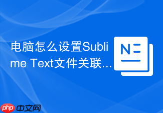 电脑怎么设置sublime text文件关联?