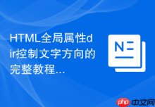 HTML全局属性dir控制文字方向的完整教程
