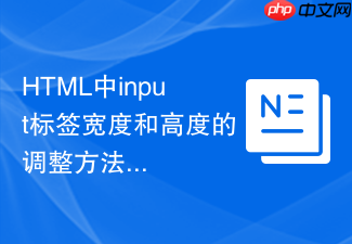 html中input标签宽度和高度的调整方法