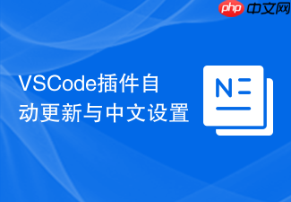 vscode插件自动更新与中文设置