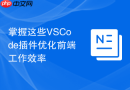 掌握这些vscode插件优化前端工作效率