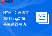 HTML文档语言属性lang对屏幕阅读器可访问性的作用
