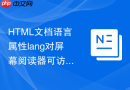 HTML文档语言属性lang对屏幕阅读器可访问性的作用