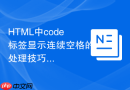 html中code标签显示连续空格的处理技巧