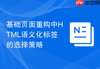 基础页面重构中html语义化标签的选择策略
