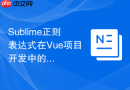 Sublime正则表达式在Vue项目开发中的实用技巧