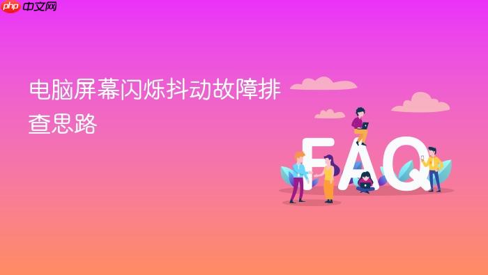 电脑屏幕闪烁抖动故障排查思路