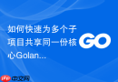 如何快速为多个子项目共享同一份核心Golang模块