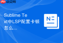 sublime text中lsp配置卡顿怎么解决?性能优化配置方案