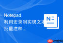 Notepad++利用宏录制实现文本批量注释的教程