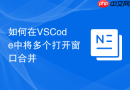如何在vscode中将多个打开窗口合并