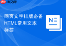 网页文字排版必备HTML常用文本标签