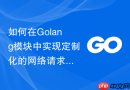如何在Golang模块中实现定制化的网络请求客户端