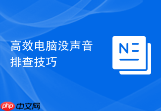 高效电脑没声音排查技巧