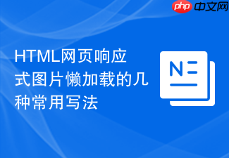 html网页响应式图片懒加载的几种常用写法