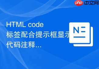 html code标签配合提示框显示代码注释的实例