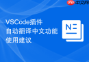 VSCode插件自动翻译中文功能使用建议