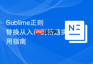 sublime正则替换从入门到精通实用指南