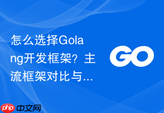 怎么选择golang开发框架？主流框架对比与选型建议