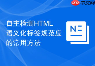 自主检测html语义化标签规范度的常用方法