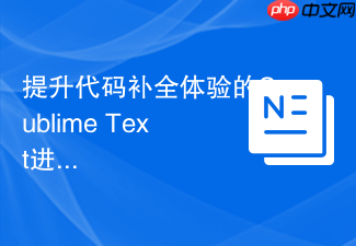 提升代码补全体验的sublime text进阶lsp配置解析