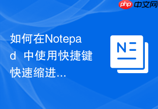 如何在notepad++中使用快捷键快速缩进代码