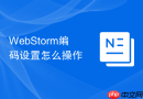 webstorm编码设置怎么操作