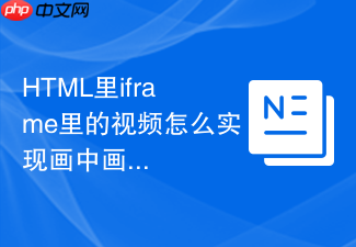 html里iframe里的视频怎么实现画中画播放模式