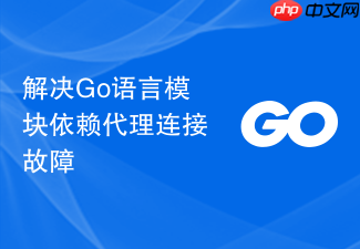 解决go语言模块依赖代理连接故障
