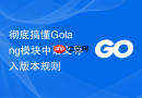 彻底搞懂golang模块中语义导入版本规则