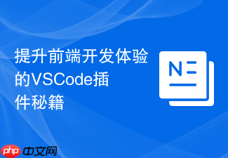 提升前端开发体验的vscode插件秘籍