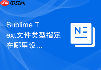 sublime text文件类型指定在哪里设置？菜单位置与操作步骤