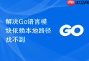 解决Go语言模块依赖本地路径找不到