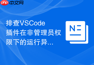 排查vscode插件在非管理员权限下的运行异常