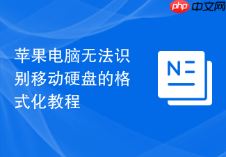 苹果电脑无法识别移动硬盘的格式化教程