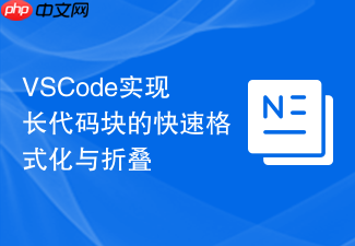 vscode实现长代码块的快速格式化与折叠