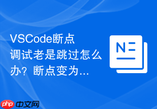 vscode断点调试老是跳过怎么办？断点变为置灰解决方法
