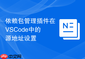 依赖包管理插件在vscode中的源地址设置