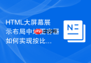 HTML大屏幕展示布局中地图容器如何实现按比例适配