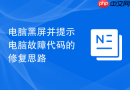 电脑黑屏并提示电脑故障代码的修复思路