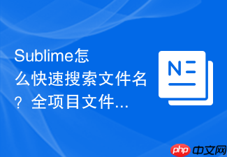 sublime怎么快速搜索文件名？全项目文件秒级定位技巧