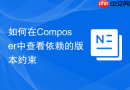 如何在composer中查看依赖的版本约束