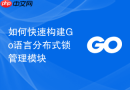 如何快速构建Go语言分布式锁管理模块