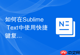 如何在sublime text中使用快捷键复制代码