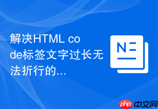 解决html code标签文字过长无法折行的问题