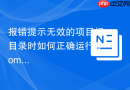 报错提示无效的项目根目录时如何正确运行composer install命令?
